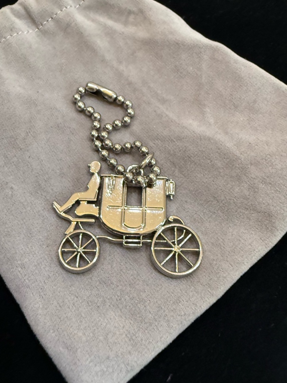 Coach Silver Carriage Motif Necklace. - Picture 8 of 10